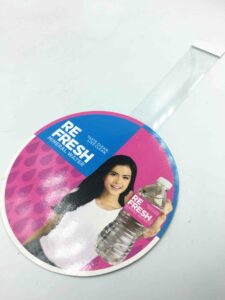 Re Fresh Mineral Water Wobblers #vjgraphicsprinting #growthroughprint #offsetprinting #wobblers — with Refresh Mineral Water in Quezon City, Philippines