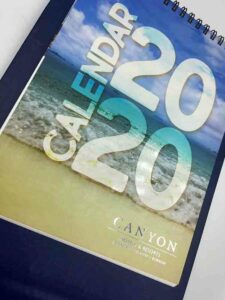 Canyon Hotels & Resort Desk Calendar #vjgraphicsprinting #growthroughprint #deskcalendar #offsetprinting — with Canyon Hotels and Resorts, Canyon Cove Beach Resort and Canyon woods residential resort in Quezon City, Philippines.