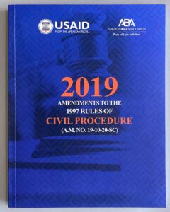 American Bar Association USAID Philippines 2019 Amendments to the 1997 Rules of Civil Procedure Book #vjgraphicsprinting #ipublishph #growthroughprint #PrintItYourWay #digitalprinting #offsetprinting