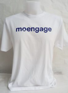 Moengage Round Neck T-Shirt #vjgraphicsprinting #growthroughprint #ipublishph #PrintItYourWay #digitalprinting #dtfprinting