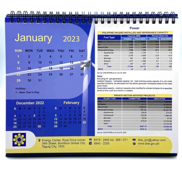 Department of Energy Philippines 2023 Desk Calendar #vjgraphicsprinting #growthroughprint #ipublishph #PrintItYourWay #offsetprinting #digitalprinting