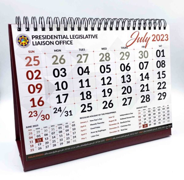 Presidential Legislative Liaison Office 2023 Desk Calendar #vjgraphicsprinting #growthroughprint #ipublishph #PrintItYourWay #offsetprinting #digitalprinting