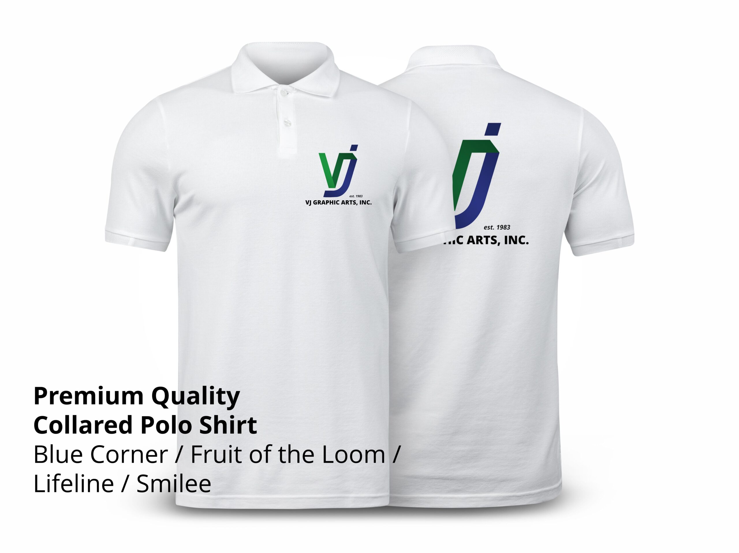White Polo mockup front and back used as design template