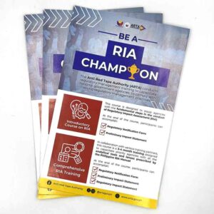 Anti-Red Tape Authority @artagovph RIA Champion Flyers #vjgraphicsprinting #growthroughprint #ipublishph #PrintItYourWay #offsetprinting #digitalprinting #flyers www.vjgraphicarts.com